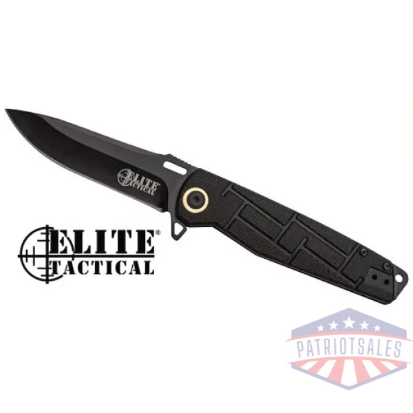 MC ELITE TACTICAL READINESS - 3.5" DROP POINT FLDR BLK/BLK