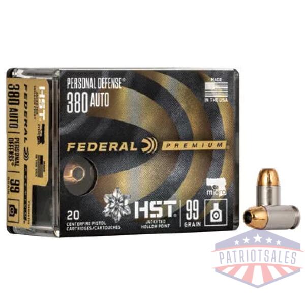 FED PRM HST 380ACP 99GR JHP 20/200