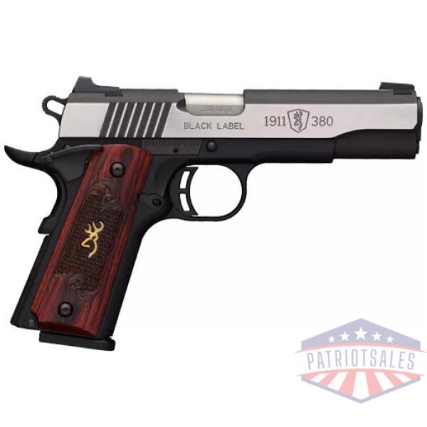 BROWNING 1911-380 BLACK LABEL - MEDALLION PRO 4.25" NT ST WOOD