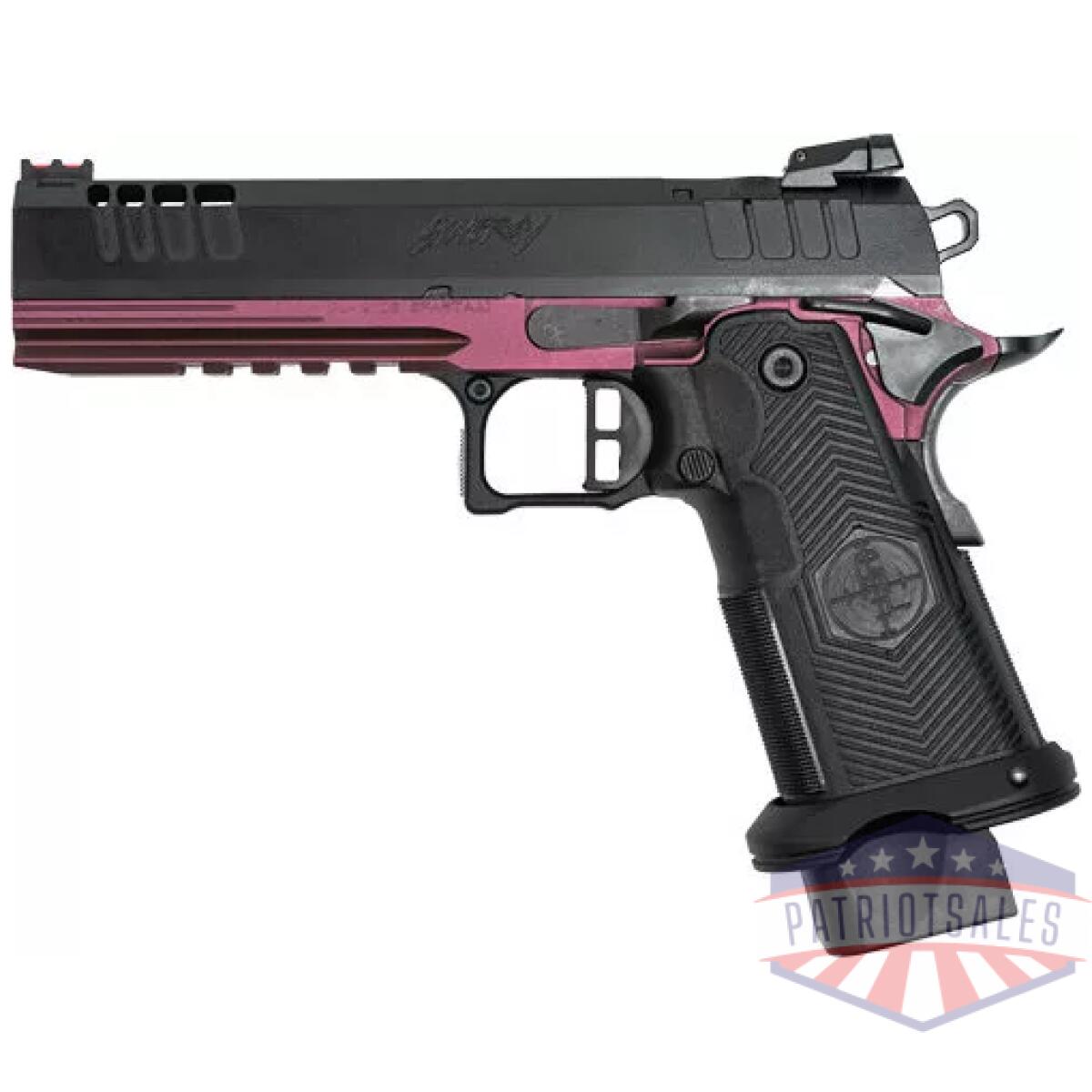 G1911ds9fsschy_left - glfa 1911ds synergy 9mm 5" 20 - shot black slide cherry frame - g1911ds9fsschy left