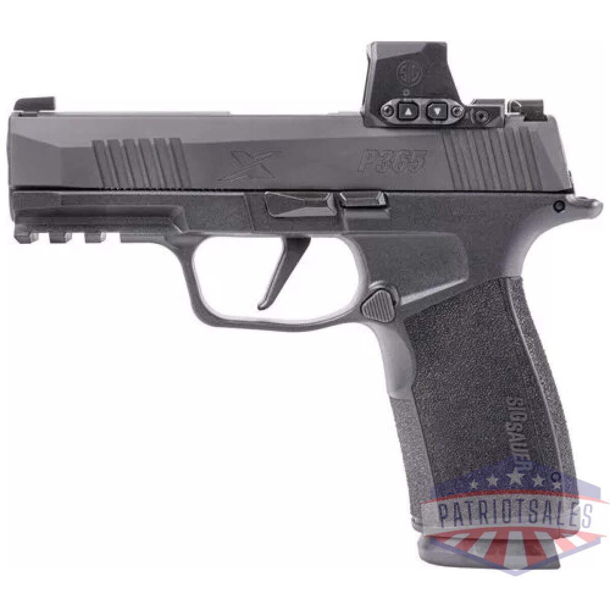 G365xca9bxr3rxx_left - sig p365x macro 9mm 3. 7" - romeo-x (2)17rd polymer/black - g365xca9bxr3rxx left
