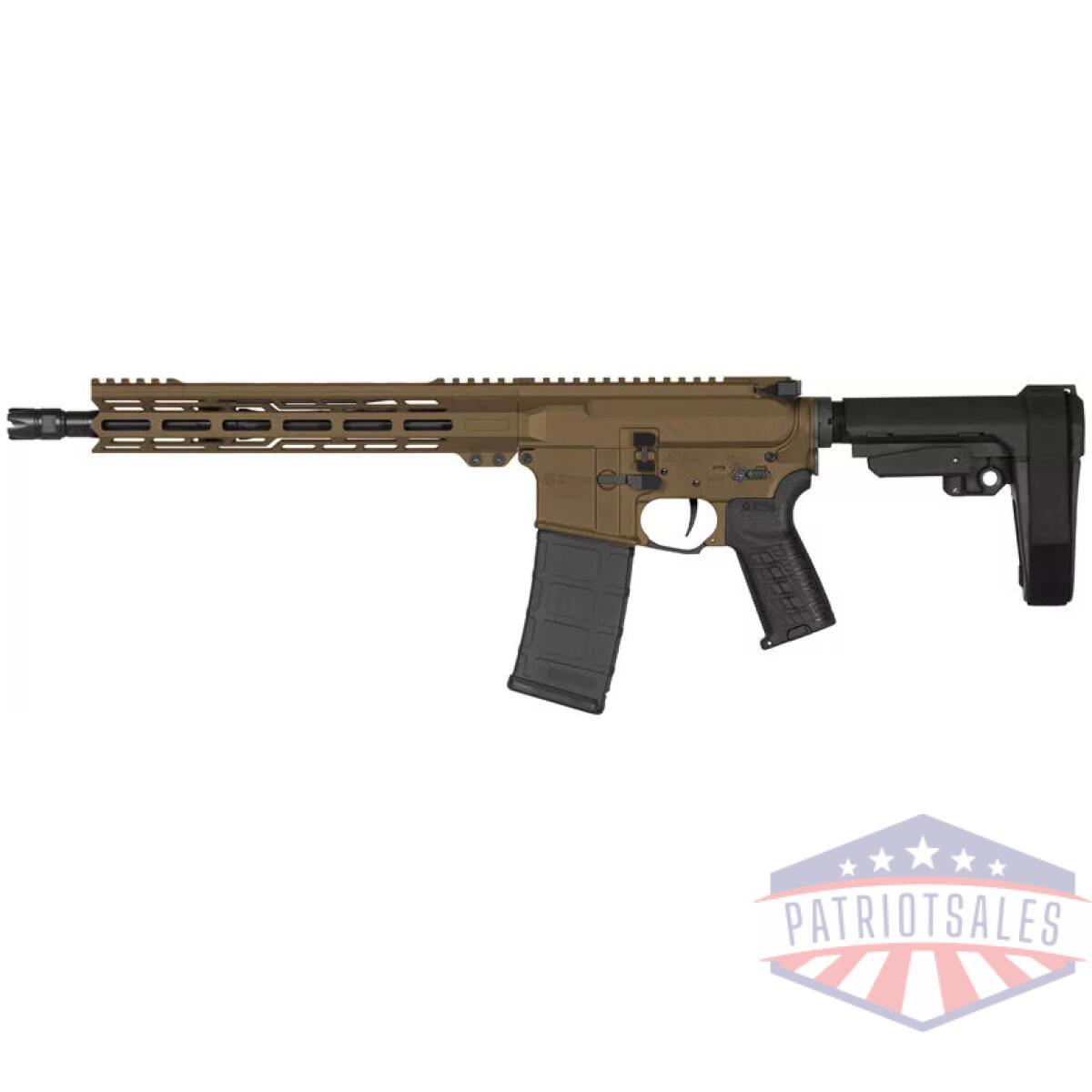 G55ac20amb_left - cmmg pistol banshee mk4 5. 56mm - 12. 5" 30rd w/rip brace bronze - g55ac20amb left