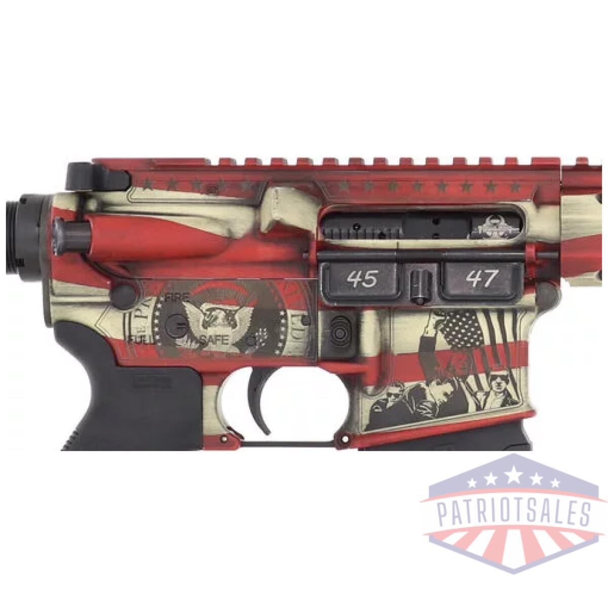 Gbro24123101amf_recv_r_right - black rain spec15 trump custom - patriot 5. 56 am flag 30rd - gbro24123101amf recv r right