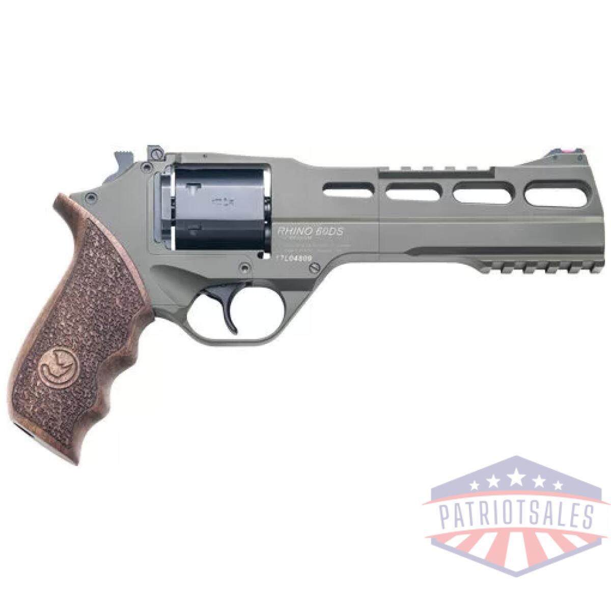 Gcf340282 - chiappa rhino 60sa 357mag - 6" adj. Sight odg/walnut - gcf340282