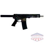GLFA AR15 PISTOL 223 WYLDE - 7.5" S/S BBL SPLATTER BLACK