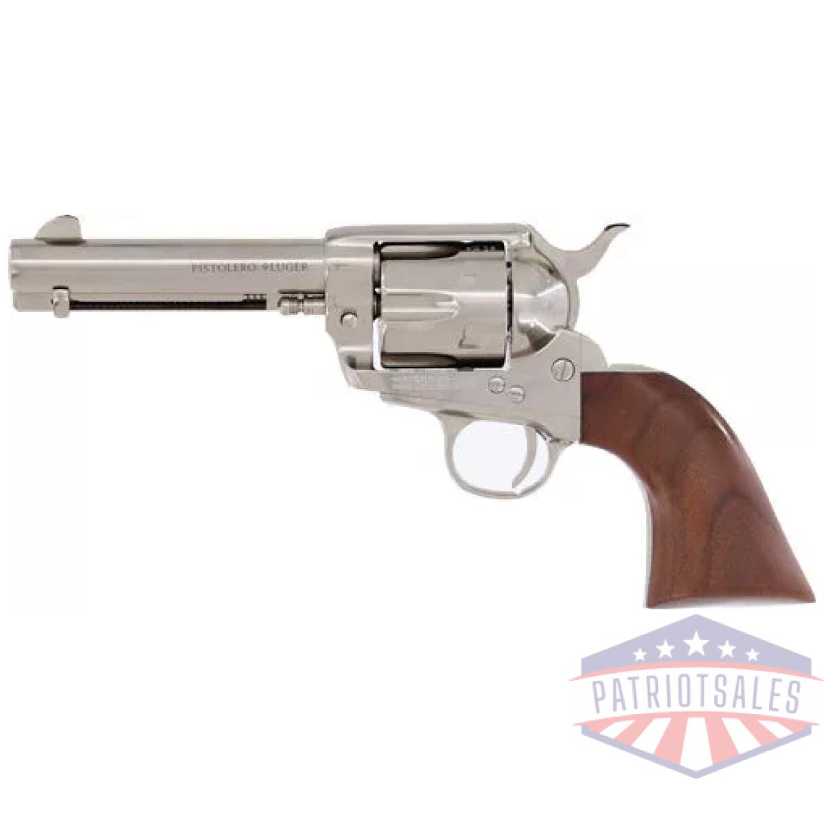 Gppp9mmn_left - cimarron pistolero 9mm - fs 4. 75" nickel/walnut - gppp9mmn left
