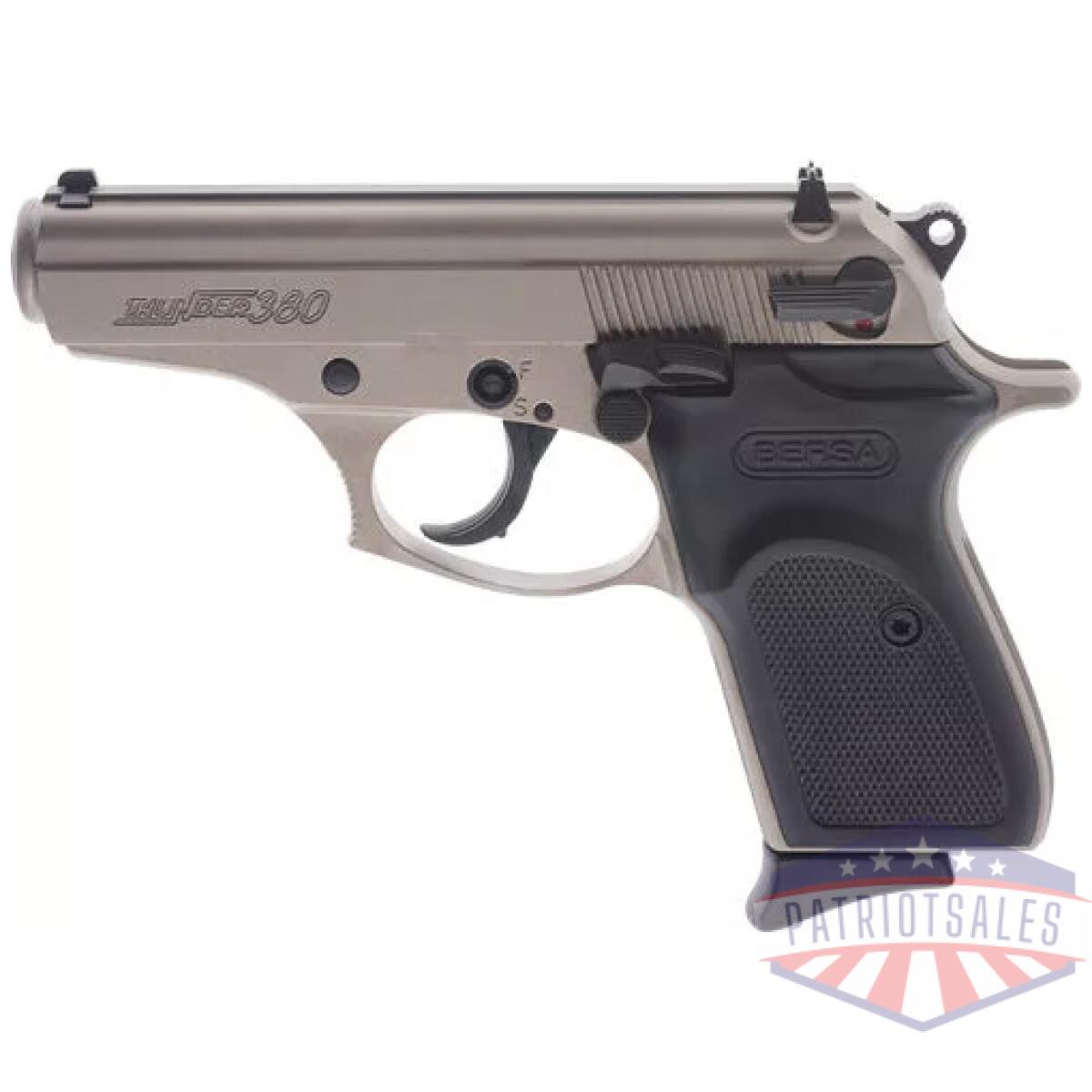 Gthun380pnkl15_1 - bersa thunder plus 380acp fs - 15+1 shot satin nickel syn - gthun380pnkl15 1