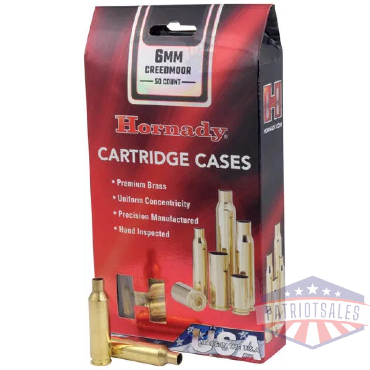 Hdy86280 - hornady unprimed cases 6mm - creedmoor 50 pack 5pk/cs - hdy86280