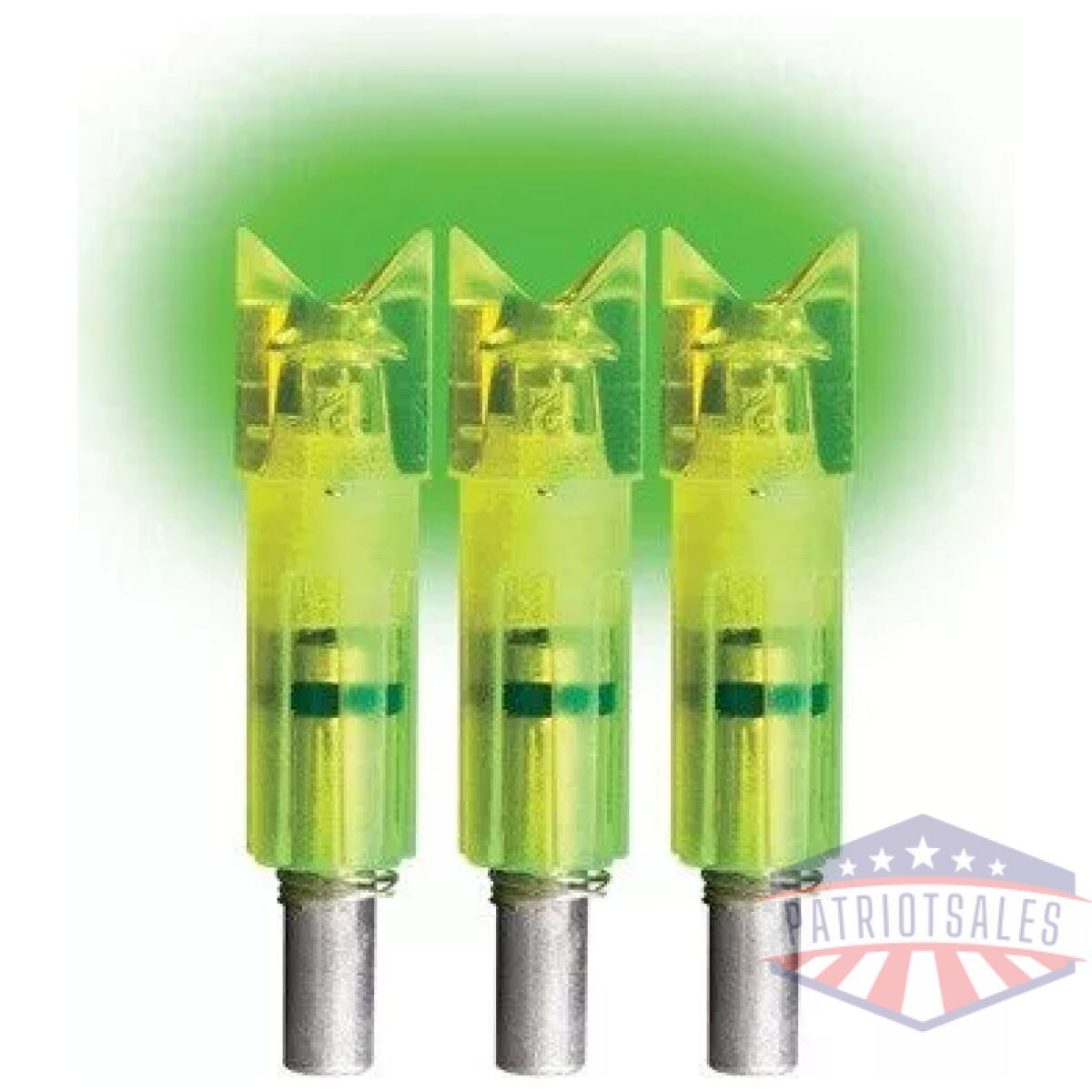 Lumenok lighted nock xbow grn - crescent easton carbon 3pk - image 1