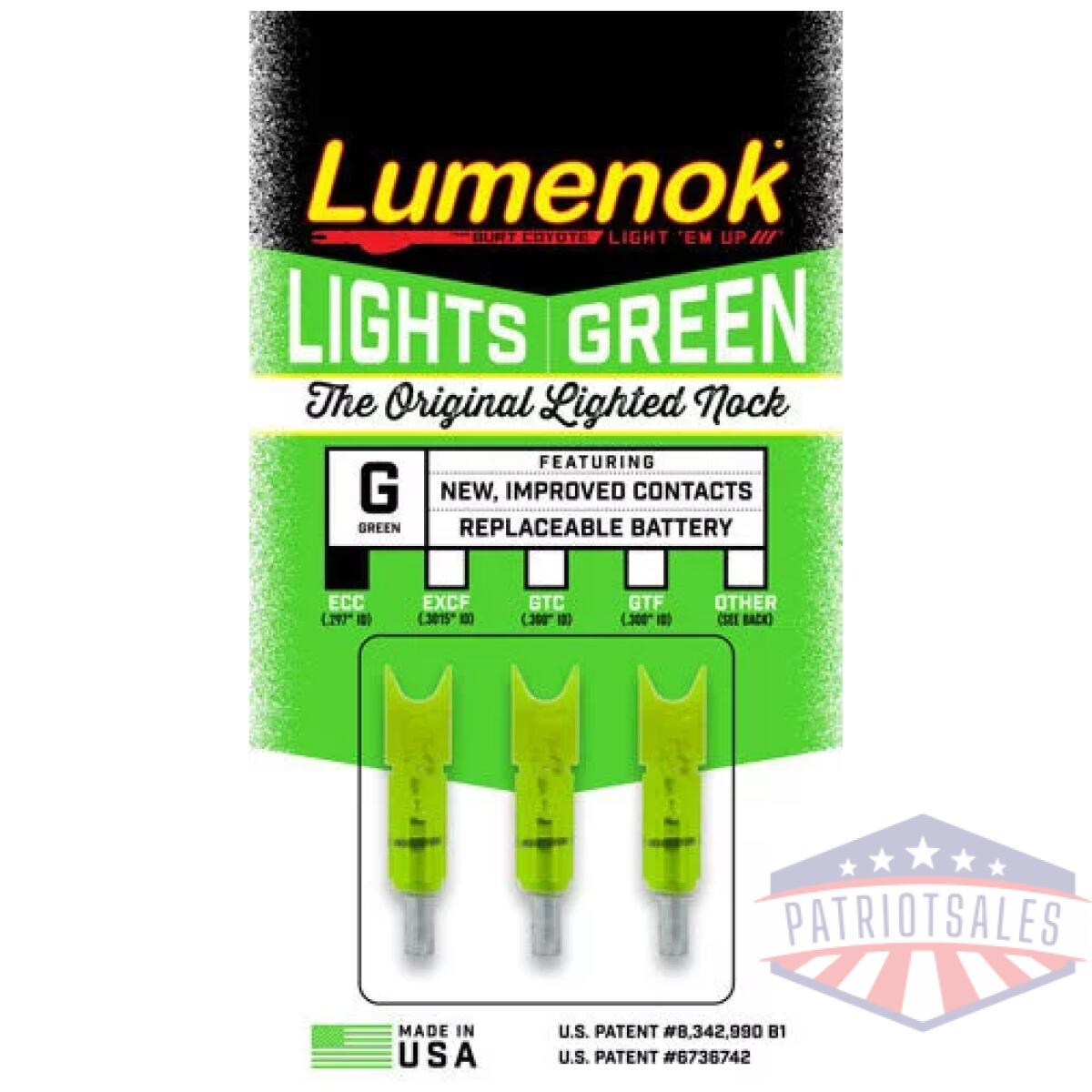 Lumenok lighted nock xbow grn - crescent easton carbon 3pk - image 4