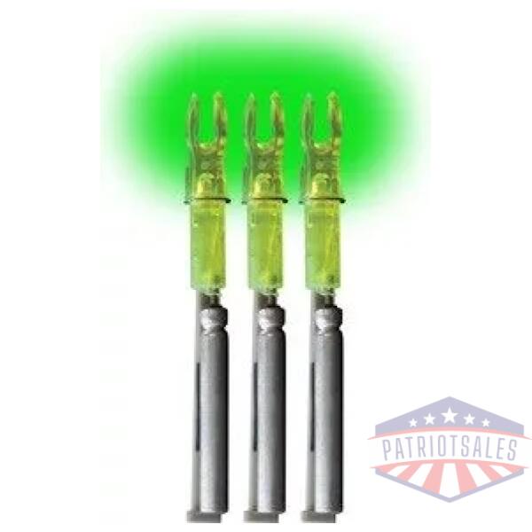 LUMENOK LIGHTED NOCK - X-SERIES GREEN 3PK