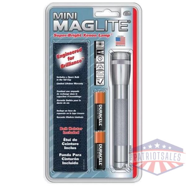 M2A Mini Mag 2 AA-Cell Incandescent Flashlight w/Holster