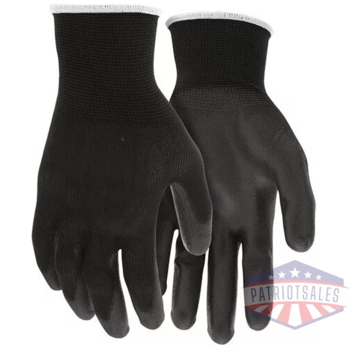 Mcr-b96699l - black poly black pu 13 gauge - mcr b96699l