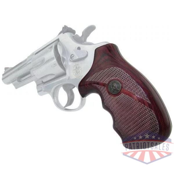 PACHMAYR LAMINATED WOOD GRIPS - S&W N-FRAME RND.BUTT ROSEWOOD