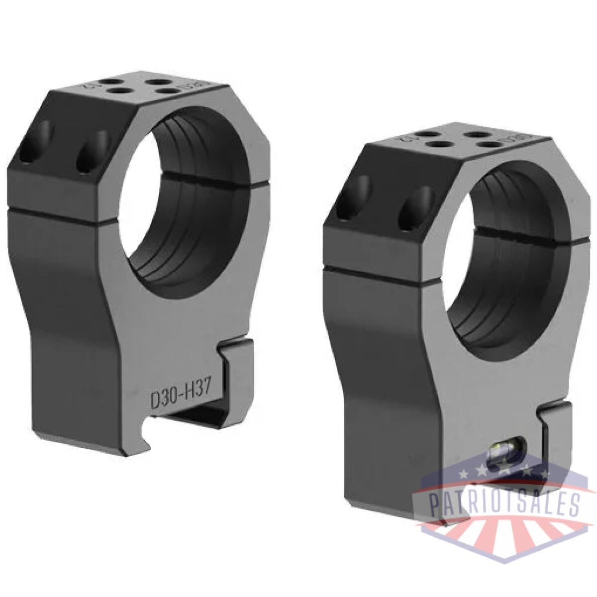 Audere scope rings psr 30mm - gen iii w/level high black - image 1