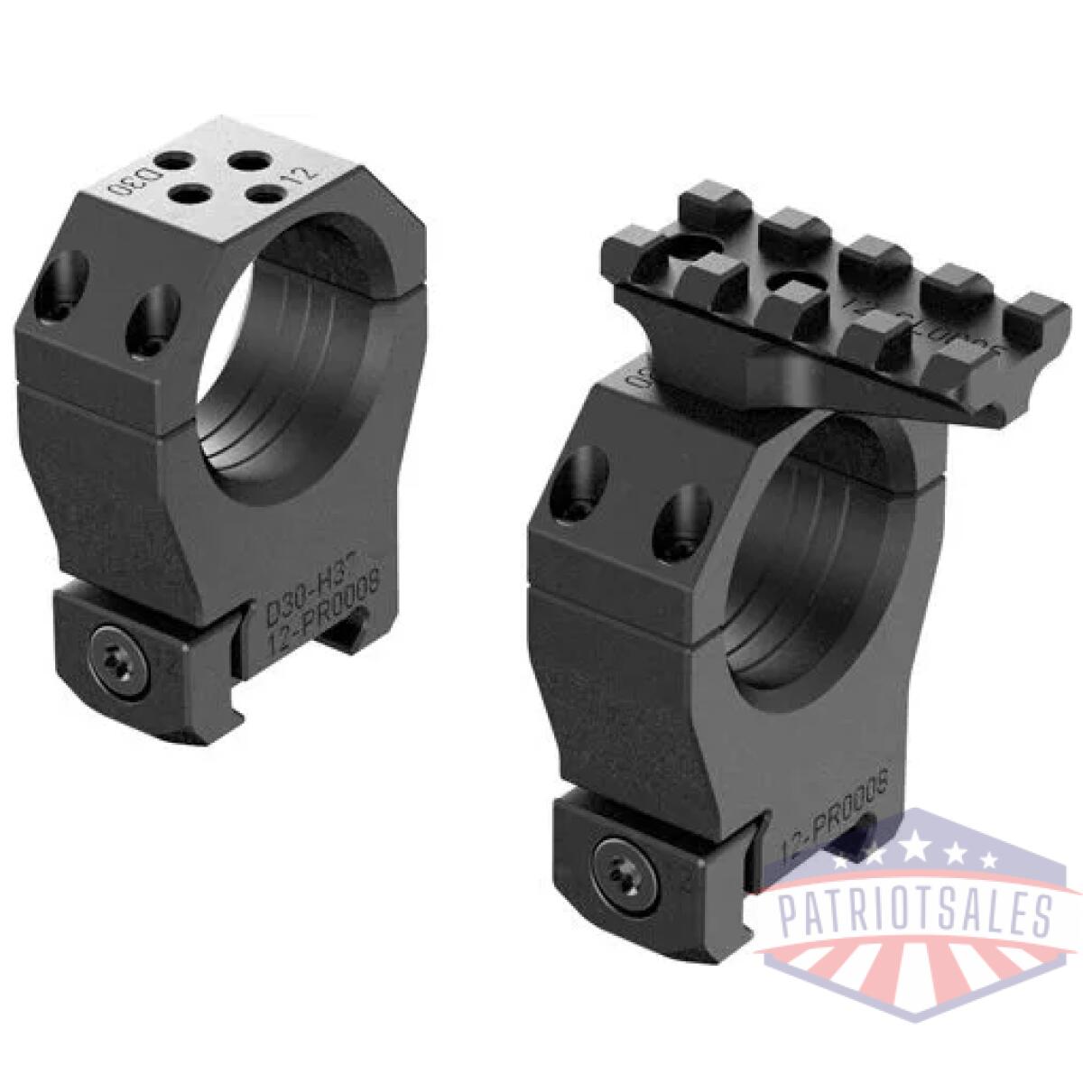 Audere scope rings psr 30mm - gen iii w/level high black - image 2
