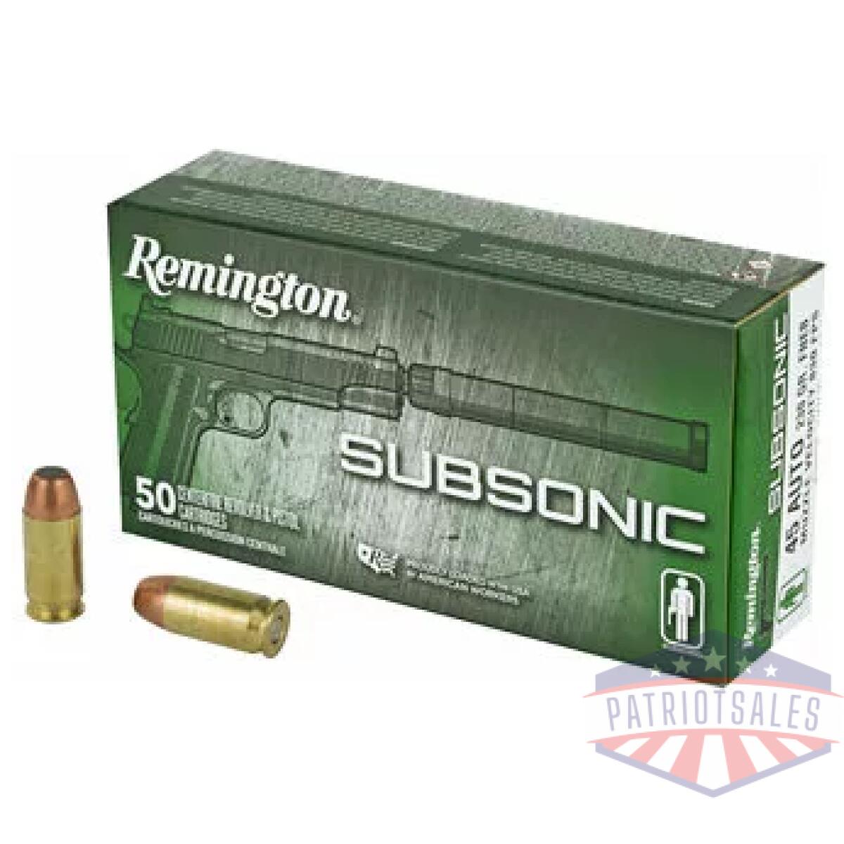 Rem28428_1 - rem subsonic 45acp 230gr 50/500 - rem28428 1