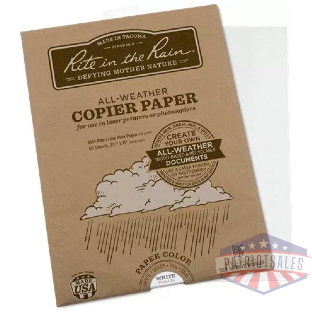 Rir-8511-50 - all-weather copier paper (8. 5'' x 11'') - rir 8511 50