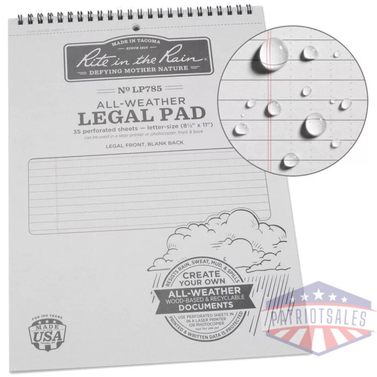 Rir-lp785 - legal pad - 8. 5 x 11 - rir lp785