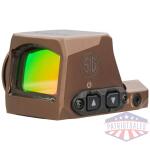 SIG OPEN REFLEX SIGHT ROMEO X - COMP 2MOA DOT W/32MOA CIR FDE