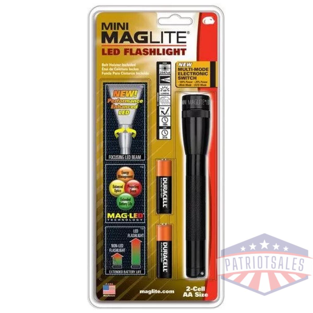 Sp2211h - sp22 mini maglite 2 aa-cell led flashlight w/ holster - sp2211h