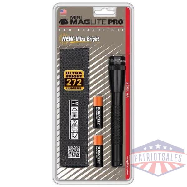 SP2P Mini Maglite Pro 2 AA-Cell LED Flashlight w/ Holster