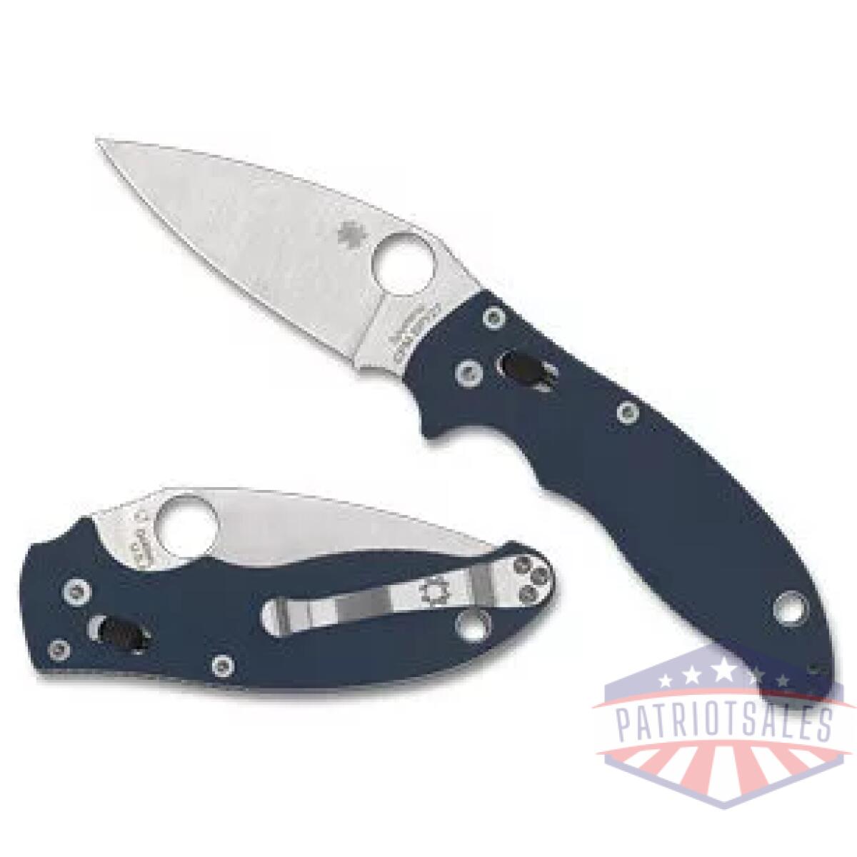 Spyc101gpcbl2_1 - spyderco manix2 g-10 3. 37" blue - spyc101gpcbl2 1