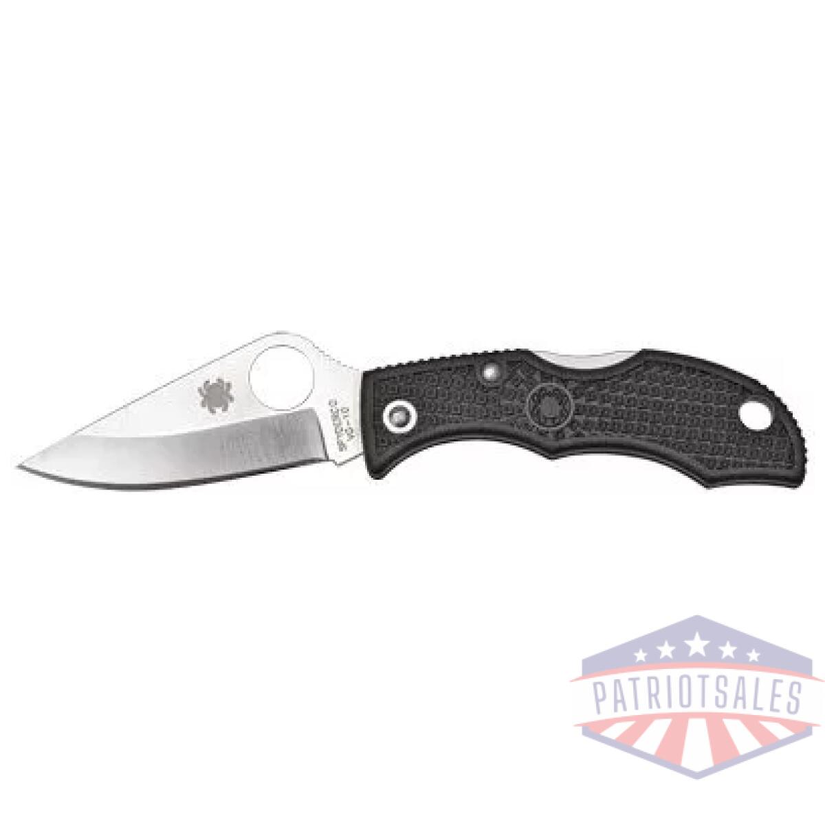 Spylbkp3_1 - spyderco ladybug3 black frn plain - spylbkp3 1