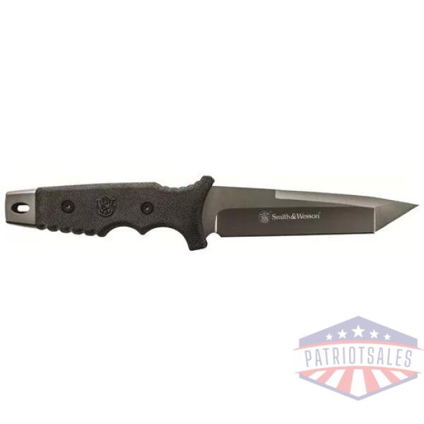 Fixed Blade Tanto 9Cr17 High Carbon Steel HL1 Rubber Handle w/Lanyard Hole and Ambidextrous Sheath