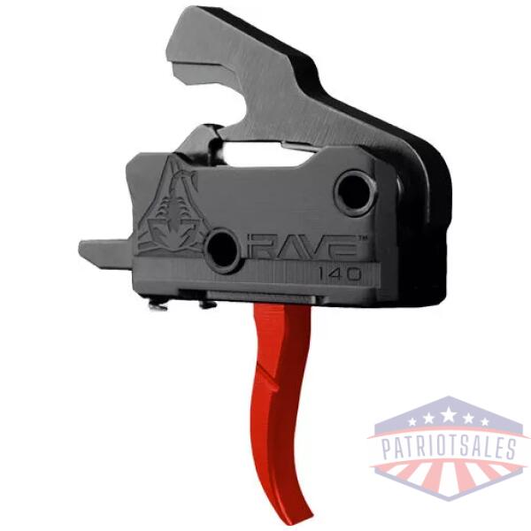 RISE TRIGGER RAVE 140 SST RED - 3.5LB AR-15 W/ANTI WALK PINS