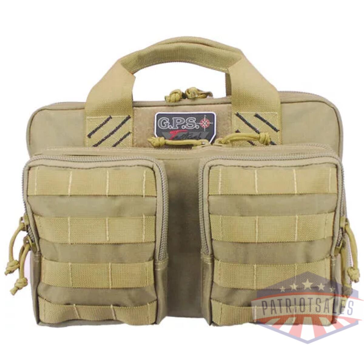 T1312pct - gps quad+2 pistol case - w/2-removable pouches tan - t1312pct