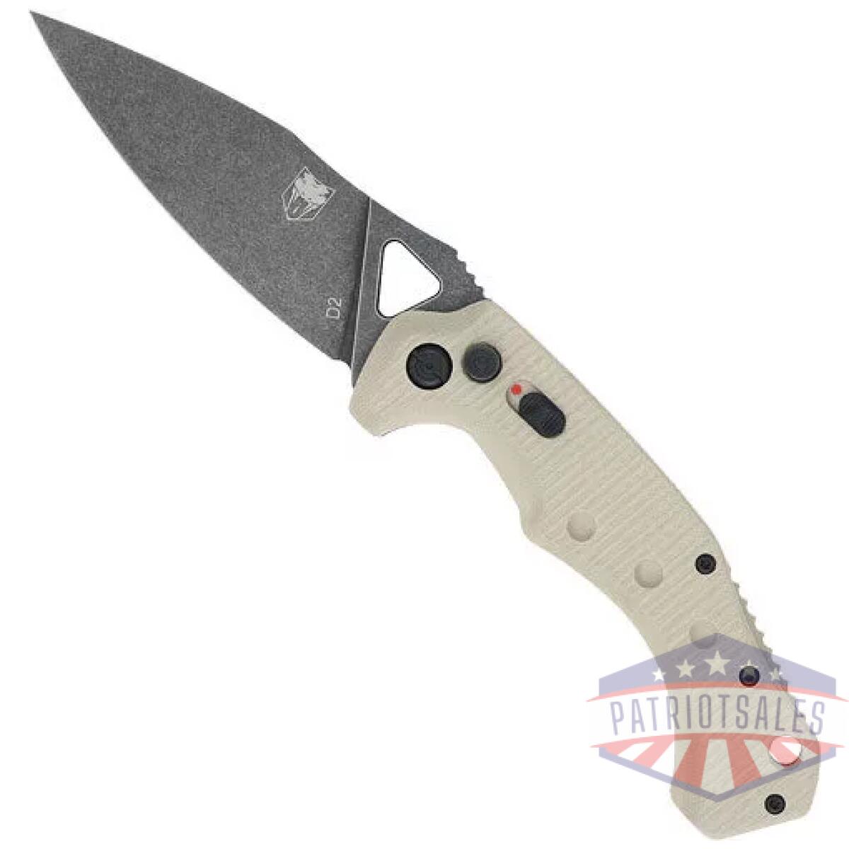 Tanafryk - cobratec ryker auto folder - 3. 75" tan/black stnwsh d2 bld - tanafryk