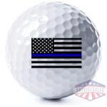 3 Pack - Thin Blue Line American Flag Golf Balls