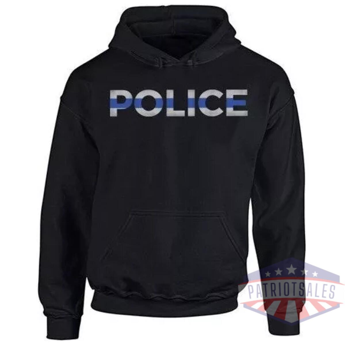 Tbl-men-h-police-black-2xl - men's hoodie - police thin blue line - tbl men h police black 2xl