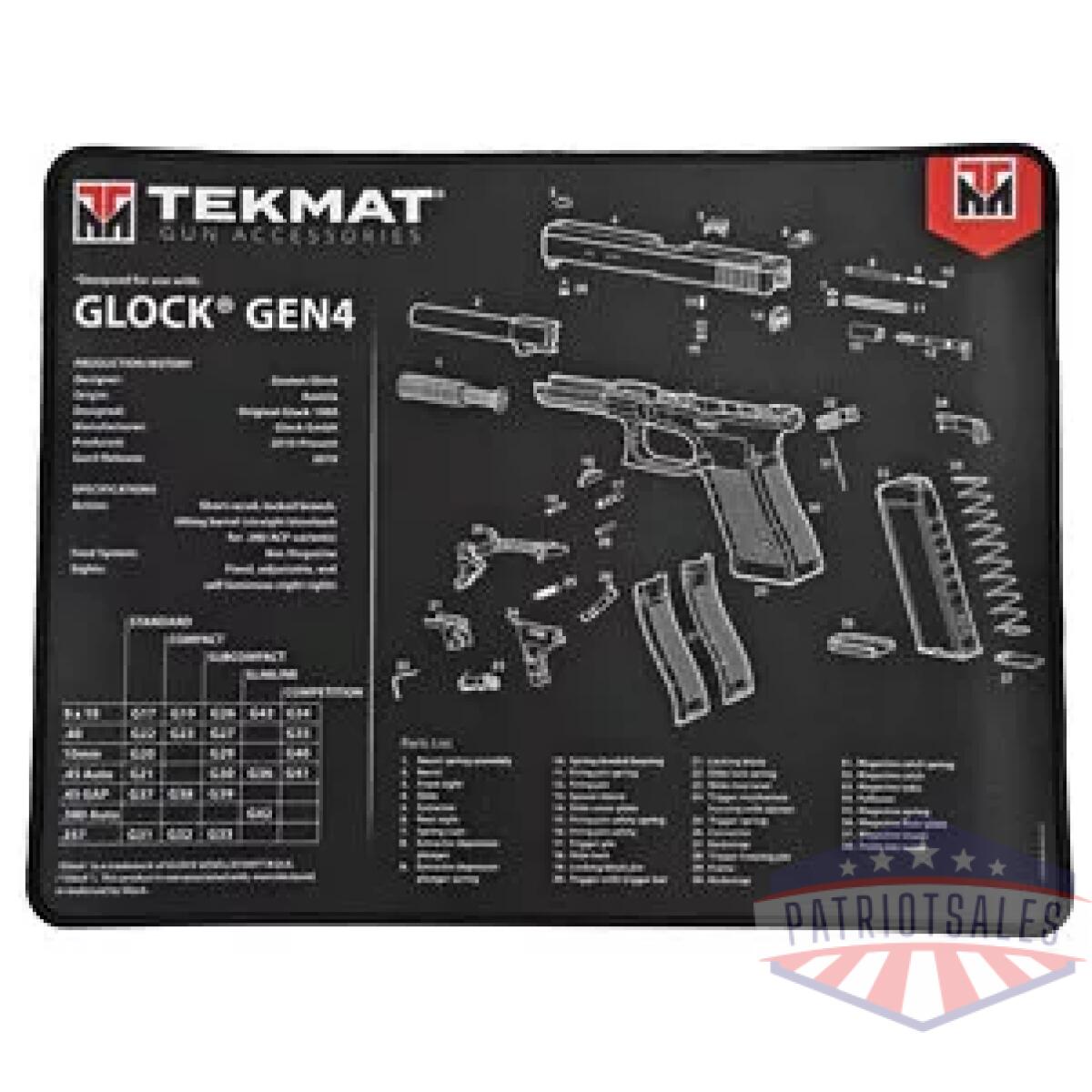 Tekr20-glock-g4_1 - tekmat ultra pstl mat for glk gen4 - tekr20 glock g4 1