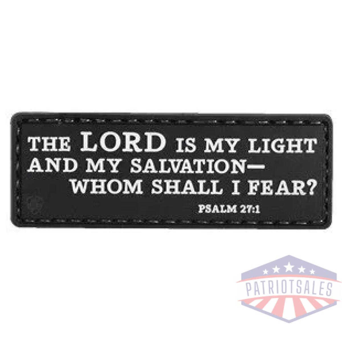 Tsp-6605000 - psalm 27:1 morale patch (6 pack) - tsp 6605000