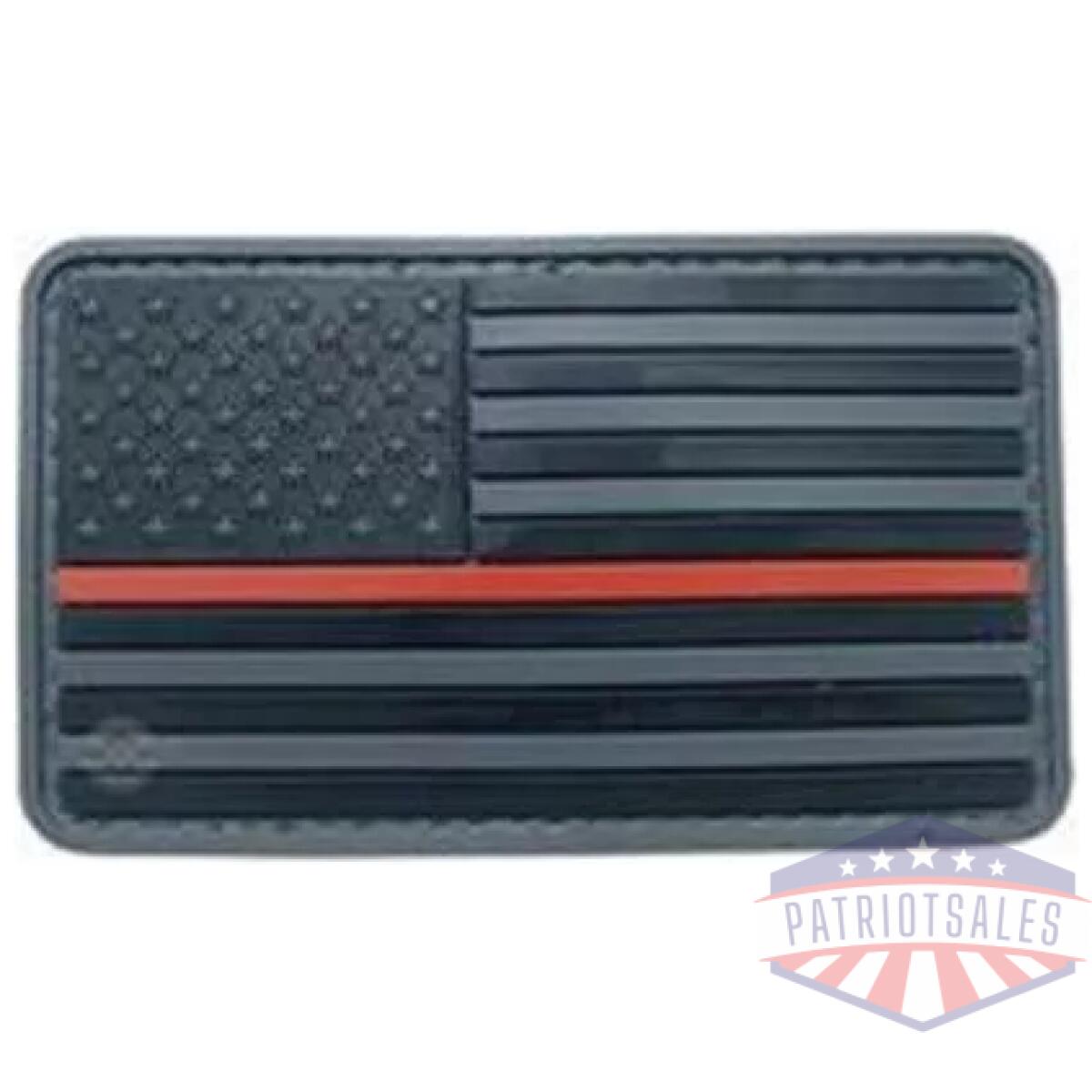 Tsp-6783000 - u. S. Flag black w/ red stripe morale patch (6 pack) - tsp 6783000