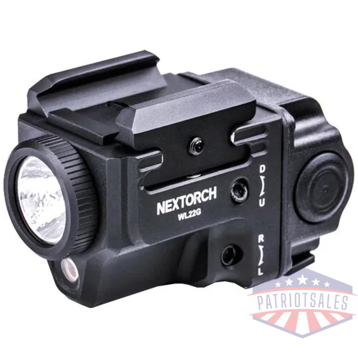 Wl22g - nextorch wl22g compact weapon - mounted light/grn laser 650lu - wl22g
