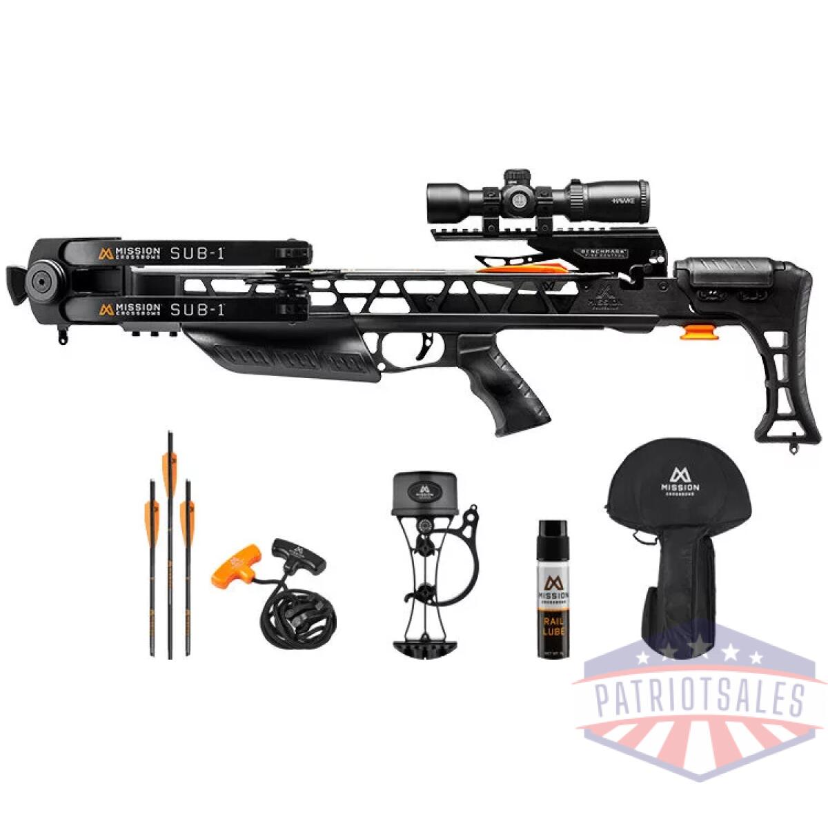 Xk031_pkg - mission crossbow sub-1 package - 385fps black - xk031 pkg