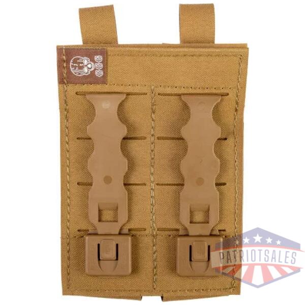 GREY GHOST DOUBLE PISTOL MAGNA - MAG POUCH LAMINATE COYOTE BRN