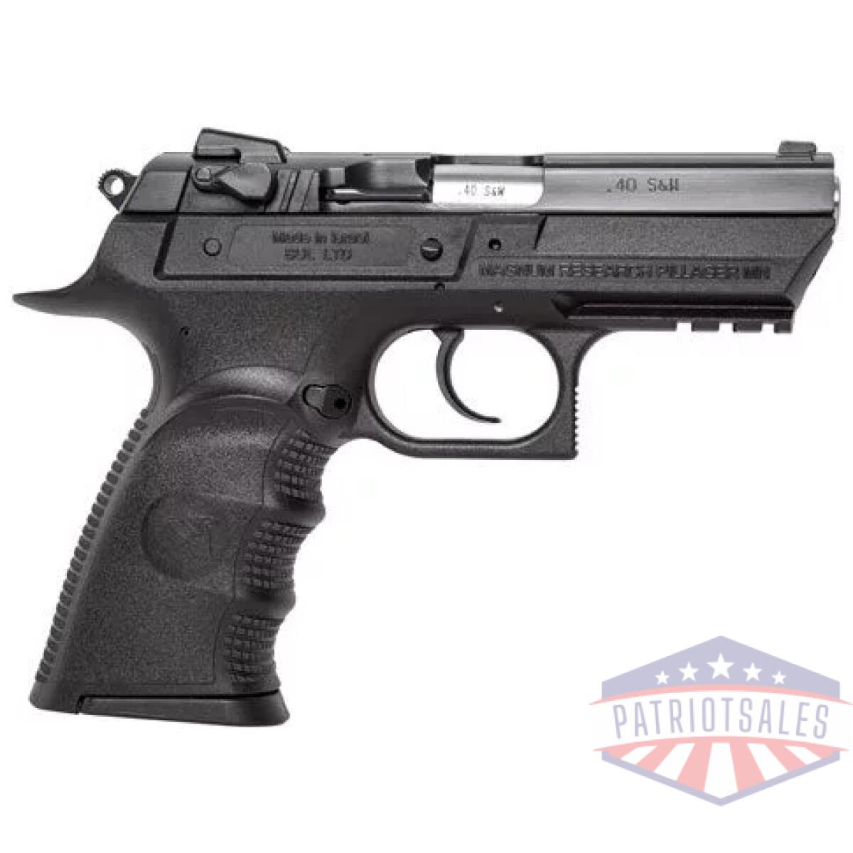 Gbe99153rsl_right_1 - desert eagle baby iii 9mm - 15rd. Midsize blk poly w/rail - gbe99153rsl right 1
