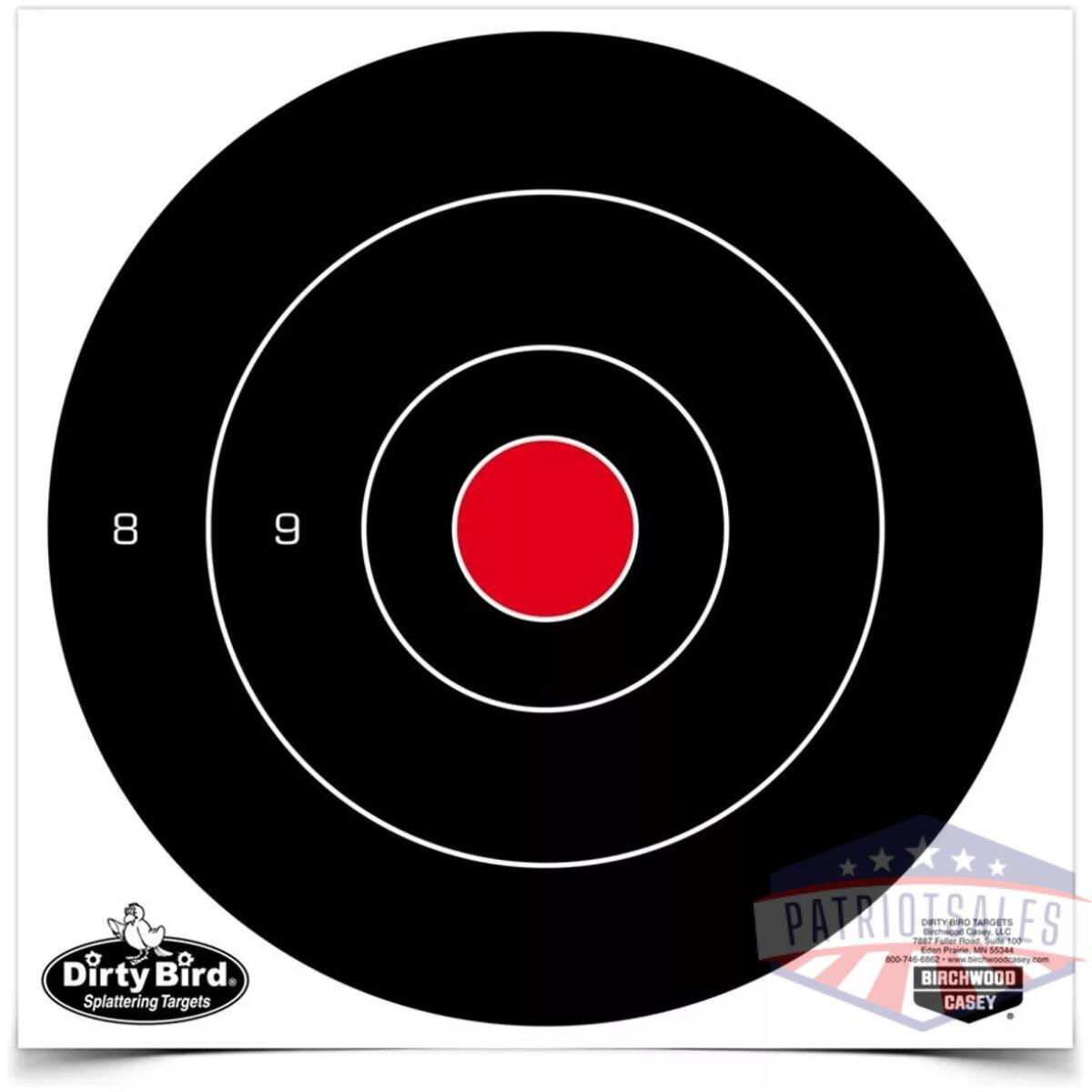Birchwood casey dirty bird 8" bull's-eye target 200/ct - image 1