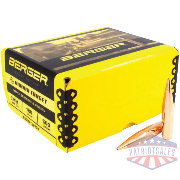 Berger Match Grade Target Bullets 7mm .284" 180 gr HYBRID TARGET 500/ct