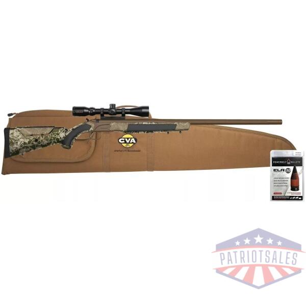 CVA  ACCURA LR-X 50 CAL Muzzleloader Cerakote Patriot Brown KonusPro 4-12x44 IR BDC Reticle