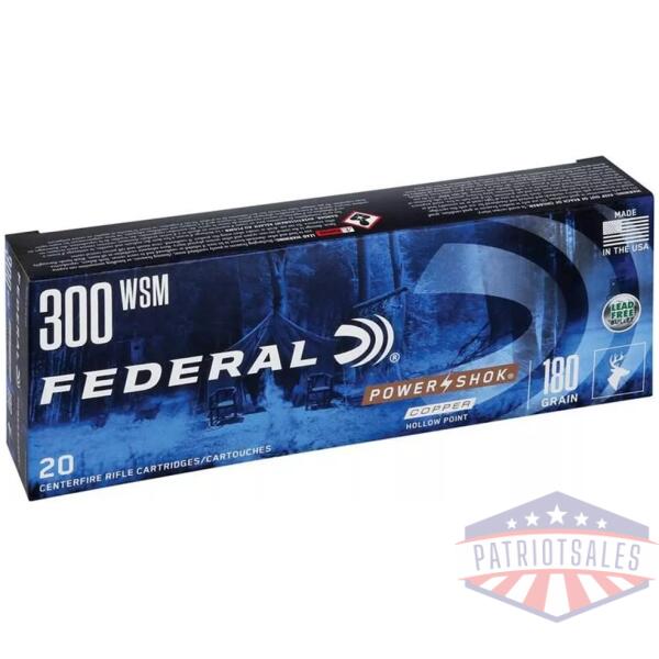 Federal Copper Power-Shok Rifle Ammunition .300 WSM 180 gr CHP 20/ct
