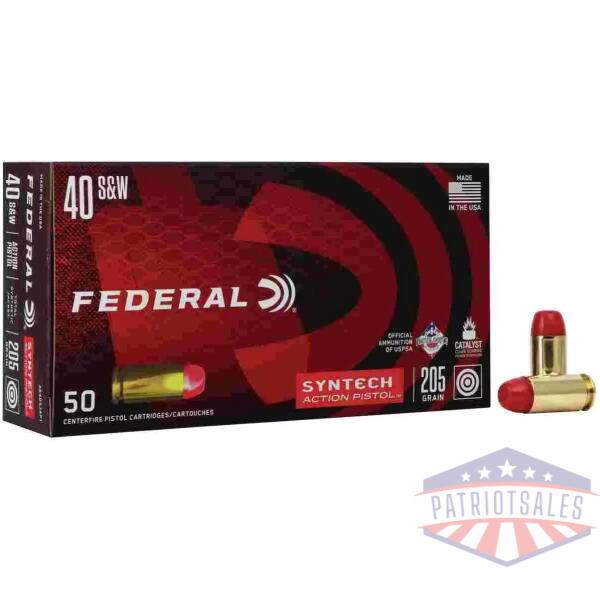 Federal American Eagle Syntech Handgun Ammuntion .40 S&W 210 gr TSJ 1050 fps 50/ct