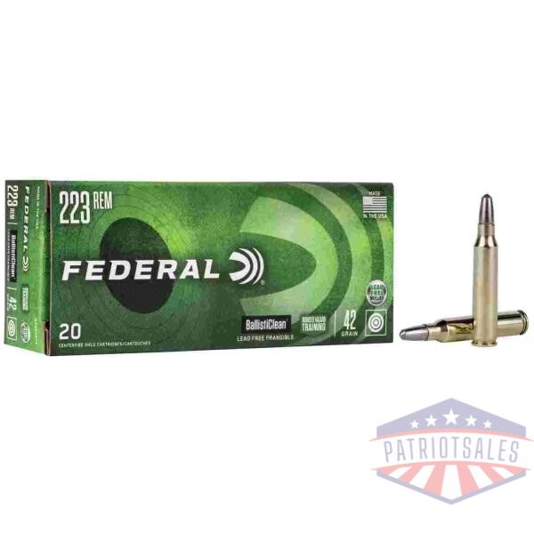 Federal Ballisticlean Frangible Rifle Ammuntion .223 Rem 42 gr RHT 3450 fps 20/ct