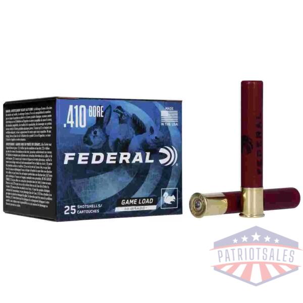 Federal Game-Shok Hi-Brass Load .410 ga 3" 11/16oz 1135 fps #6 25/ct