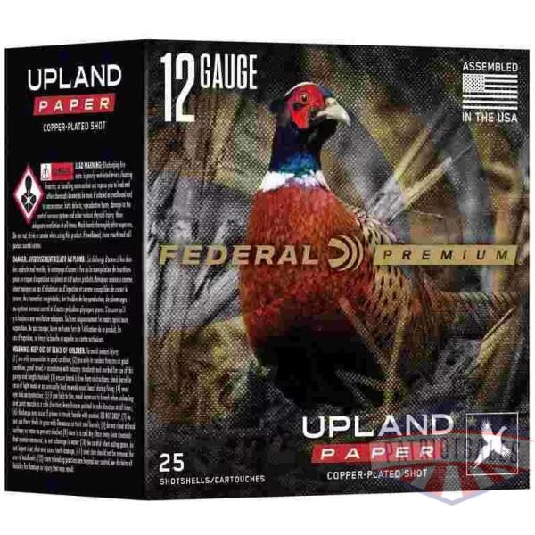 Federal Premium Upland Paper Shotshells 12ga 2-3/4" 1-1/4oz 1330 fps #5 25/ct