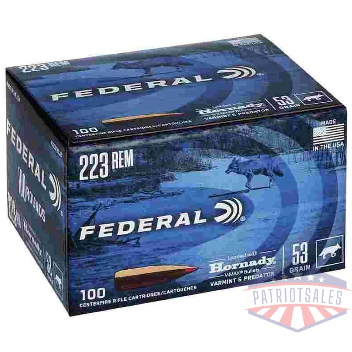 Https3a2f2fmedia. Chattanoogashooting. Com2fimages2fproduct2ffav223vm53b2ffav223vm53b - federal varmint & predator rifle ammunition. 223 rem 53 gr fmj 3400 fps 100/ct - https3a2f2fmedia. Chattanoogashooting. Com2fimages2fproduct2ffav223vm53b2ffav223vm53b